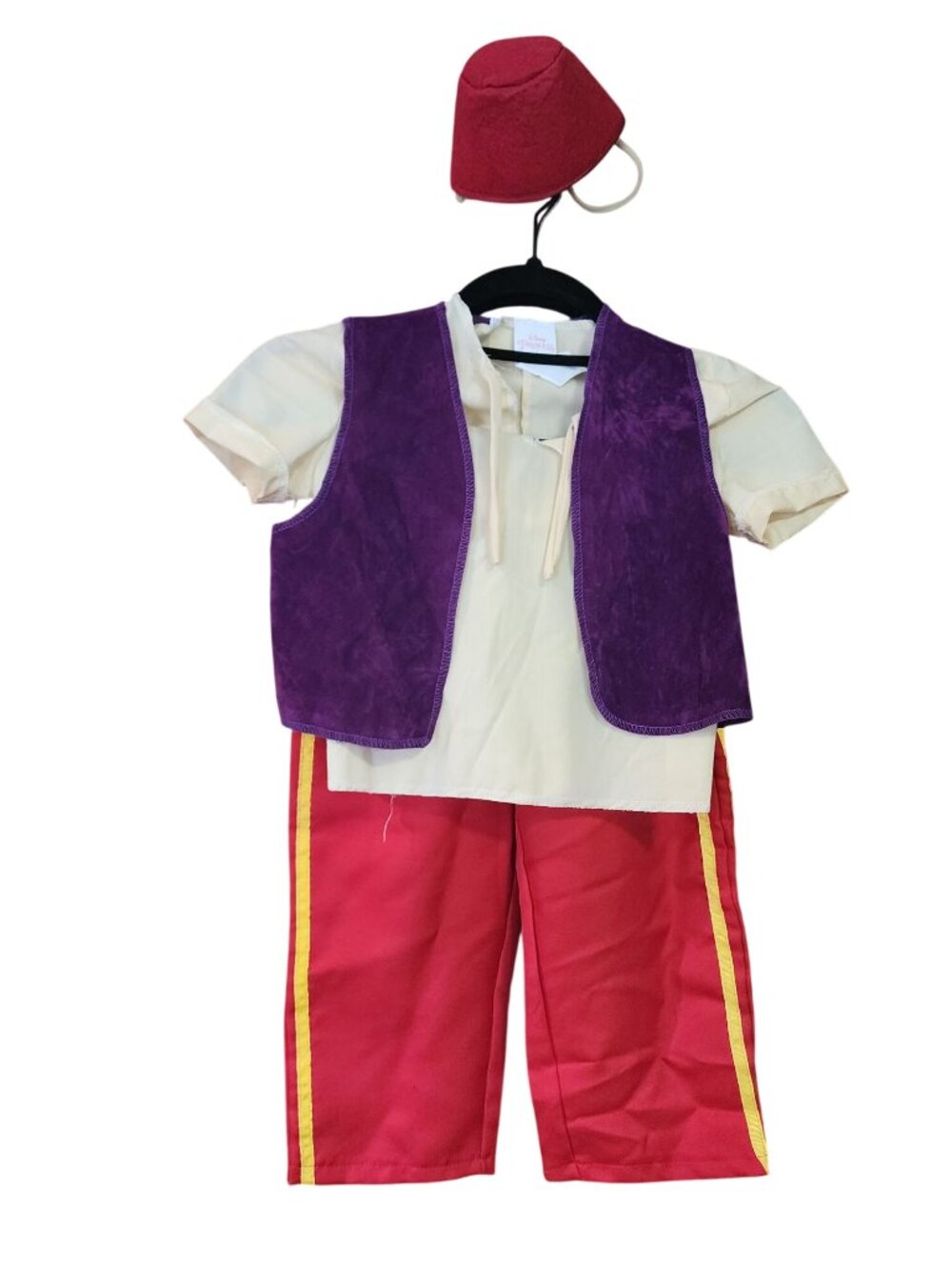 Disney Aladdin Costume Child Size 4/6 shirt vest hat pants